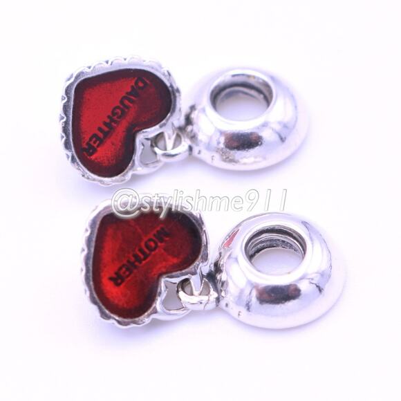 Authentic PANDORA Piece of My Heart Mother / Daughter Charms - Picture 9 of 11